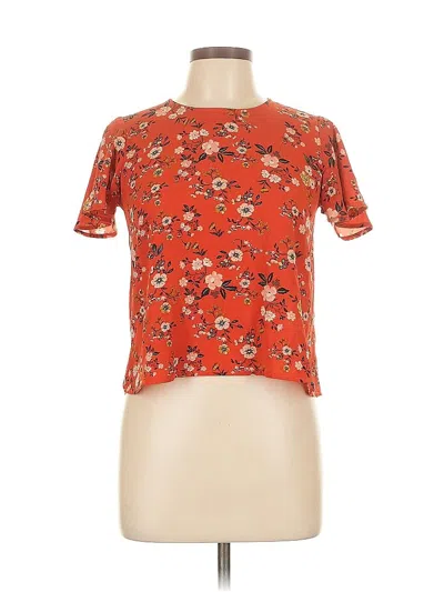 Pre-owned Rewind Short Sleeve Blouse In Orange
