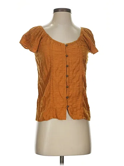 Pre-owned Rewind Short Sleeve Blouse In Orange