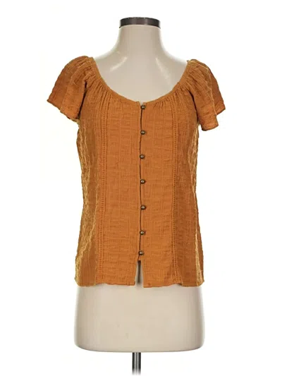 Pre-owned Rewind Short Sleeve Blouse In Orange
