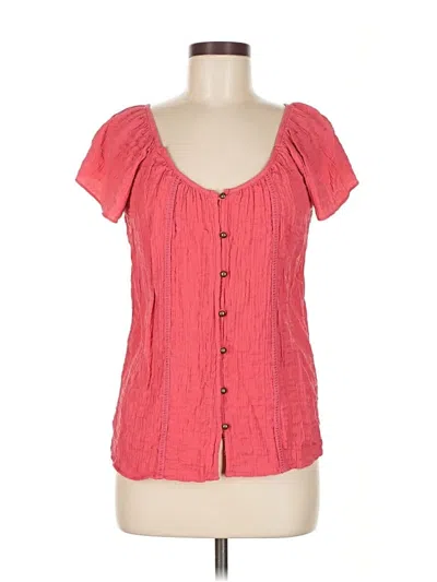 Pre-owned Rewind Short Sleeve Blouse In Red