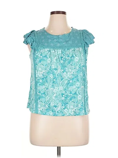 Pre-owned Rewind Short Sleeve Blouse In Teal