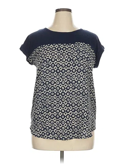 Pre-owned Rewind Short Sleeve Top Blue Crew Neck Tops