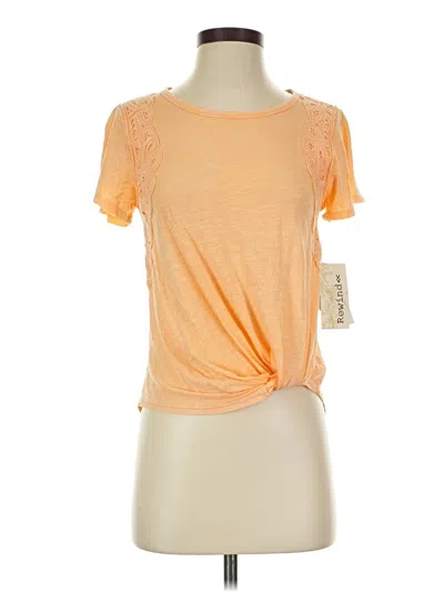 Pre-owned Rewind Short Sleeve Top Orange Sweetheart Neckline Tops
