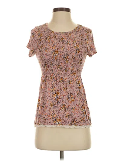 Pre-owned Rewind Short Sleeve Top Pink Sweetheart Neckline Tops
