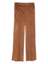 Rewind Suede Effect Pants In Brown