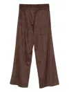 Rewind Suede Effect Pants In Brown