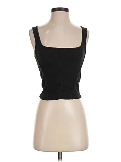 Pre-owned Rewind Tank Top Black Strapless Neckline Tops