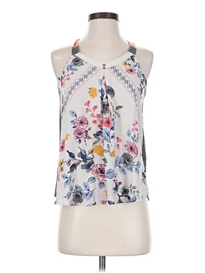 Pre-owned Rewind Tank Top Ivory Halter Neckline Tops