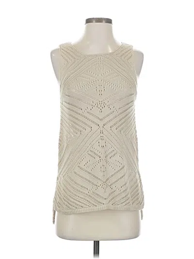 Pre-owned Rewind Tank Top Ivory Halter Neckline Tops In White