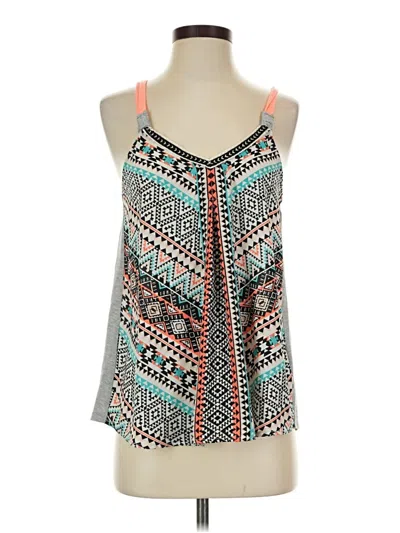 Pre-owned Rewind Tank Top Teal Halter Neckline Tops