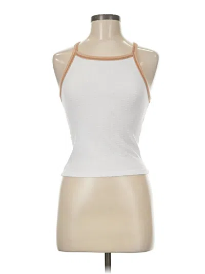 Pre-owned Rewind Tank Top White Halter Neckline Tops