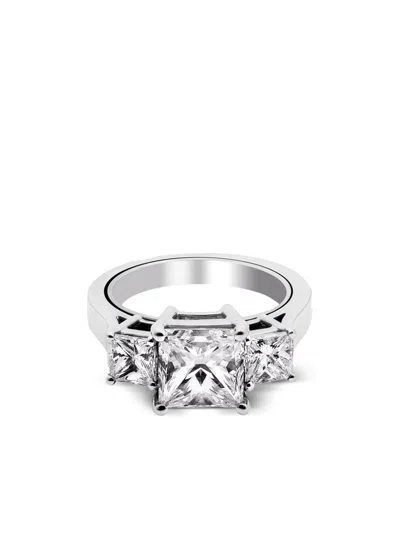 Pre-owned Rewind Vintage Affairs 9kt White Gold Diamond Ring In Silver