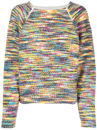 Pre-owned Rewind Vintage Affairs Waffle-knit Long-sleeved Jumper In Multicolour
