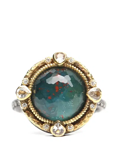 Pre-owned Rewind Vintage Affairs X Sevan Biçakçi 18k Gold Plated Diamond Ring