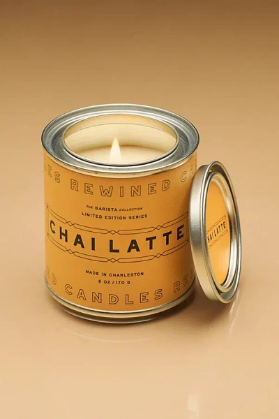 Rewined Barista 6 oz Scented Tin Candle In Chai Latte At Urban Outfitters In Orange