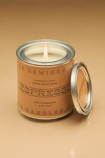 Rewined Barista 6 oz Scented Tin Candle In Espresso At Urban Outfitters In Orange