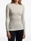 Rewoolution Norma Waffle-texture Performance Top In Neutral