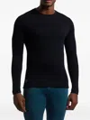 Rewoolution Waffle Crew Neck Performance Top In Blue