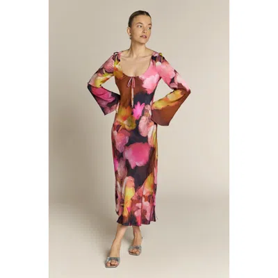 Rewritten Ashton Long Sleeve Dress In Multi