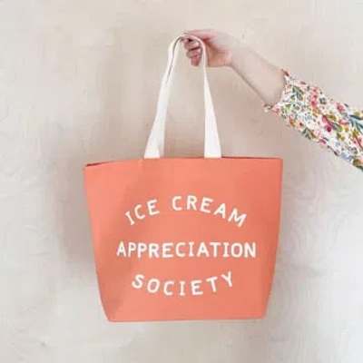 Rex London Ice Cream Appreciation Tote Bag In Neutral