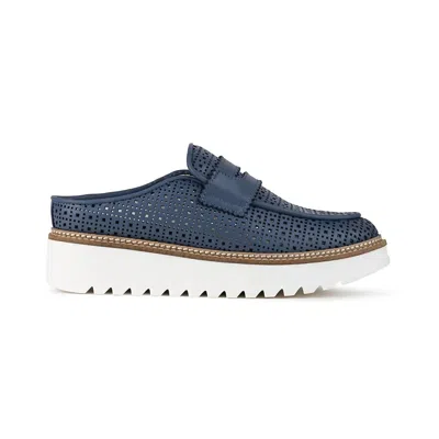 Rex Shoes Women's Alexa Jean Mules In Blue