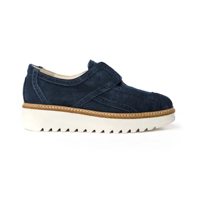 Rex Shoes Women's Blue Nan Oxford - Keil Suede