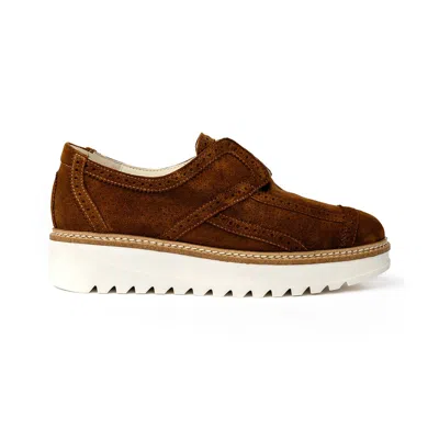 Rex Shoes Women's Brown Nan Oxford - Mogano Suede