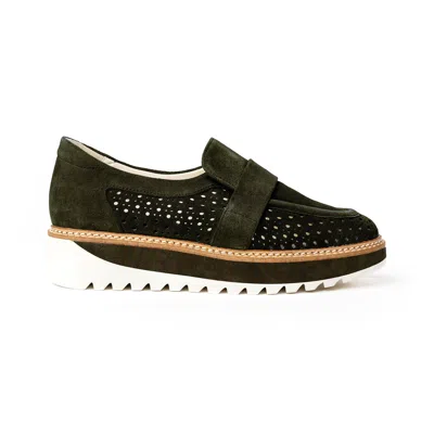 Rex Shoes Women's Green Carolyn Loafer - Thyme Suede