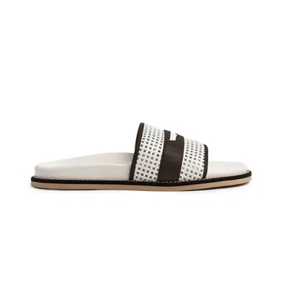 Rex Shoes Women's Jan Slide In Ivory/ Black In Multi