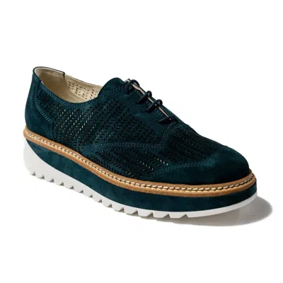 Rex Shoes Women's Liz Oxfords In Petroleo In Green