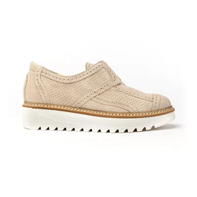 Rex Shoes Women's Neutrals Nan Oxford - Artico Suede In Brown