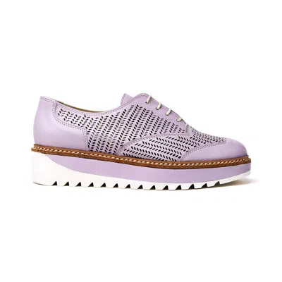 Rex Shoes Women's Pink / Purple Liz Oxford - Lavender Leather In Pink/purple