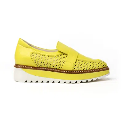 Rex Shoes Women's Yellow / Orange Carolyn Loafer - Bio Leather In Yellow/orange