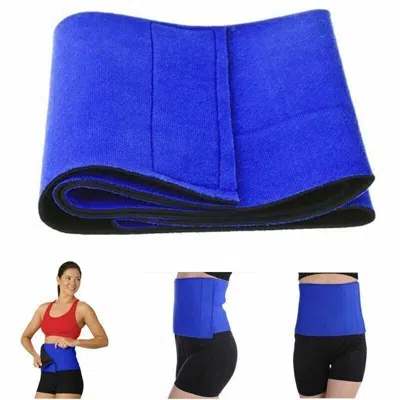 Rexxywear Waist Trimmer Belt Sweat Band Wrap Ab Stomach Weight Loss Fat Burner Slimming In Blue