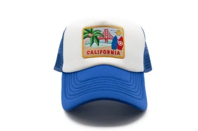 Rey To Z Kids'  California Postcard Trucker Hat In Blue