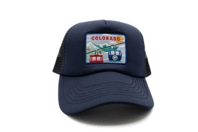 Rey To Z Kids'  Colorado Postcard Trucker Hat In Blue