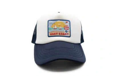 Rey To Z Kids'  East Coast Postcard Trucker Hat In Blue