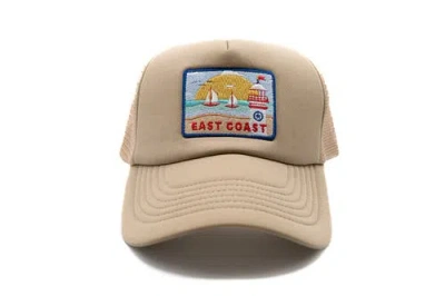 Rey To Z Kids'  East Coast Postcard Trucker Hat In Brown