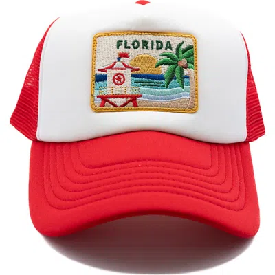 Rey To Z Florida Postcard Trucker Hat In Multi