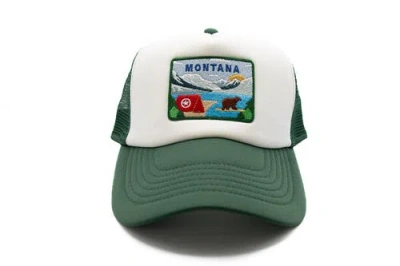 Rey To Z Kids'  Montana Postcard Trucker Hat In Green