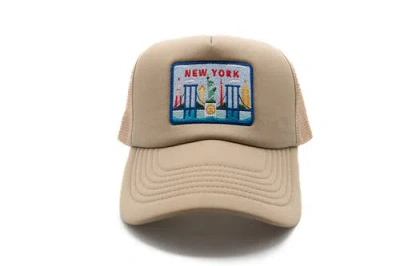 Rey To Z New York Postcard Trucker Hat In Brown
