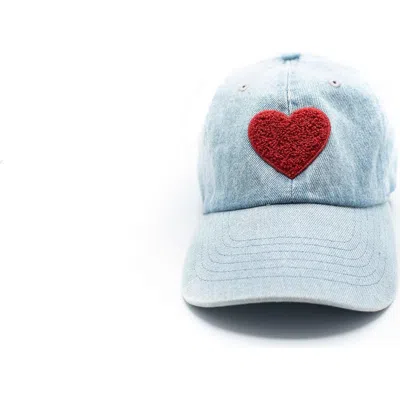 Rey To Z Terry Heart Baseball Hat In Blue