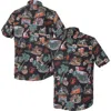 Reyn Spooner Navy Atlanta Braves Scenic Tri-blend Performance Button-up Top In Black