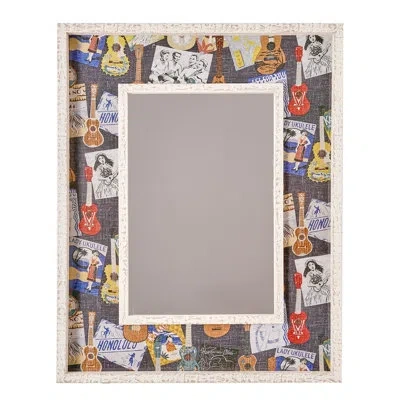 Reyn Spooner Kona Coast By  Don's Collection Double Frame Mirror W/lacquer - 22" X 28" In Beige