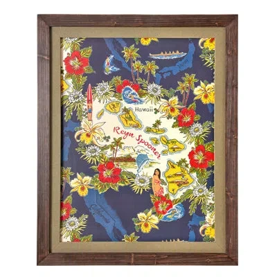 Reyn Spooner Kona Coast By  Framed Oceanic Print Story Wall Art - 19.5" X 25.5"