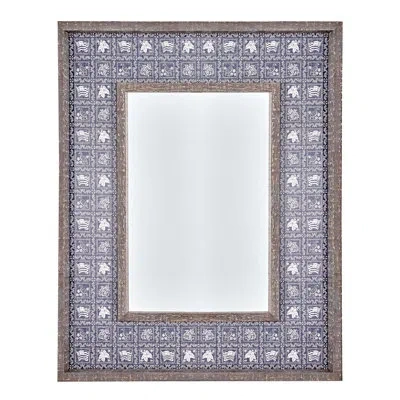 Reyn Spooner Kona Coast By  Navy Lahaina Sailor Double Frame Mirror W/lacquer - 22" X 28" In Black