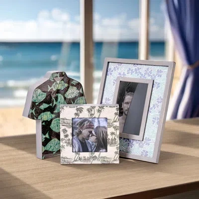 Reyn Spooner Kona Coast By  Tropical Picture Frames 50th State Waves Island Paradise Reef Aloha T-shi In Blue;green