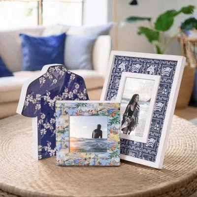 Reyn Spooner Kona Coast By  Tropical Picture Frames Lahaina Sailor, Transpacific, 50 State Flower Alo In Blue