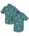Reyn Spooner Men's Aqua Miami Dolphins Throwback Kekai Performance Button-down Shirt In Multi