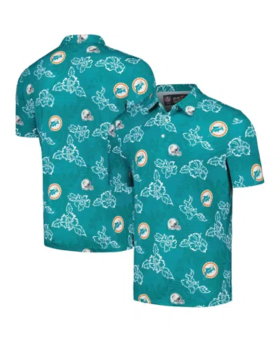 Reyn Spooner Men's Aqua Miami Dolphins Throwback Pua Performance Polo Shirt In Green